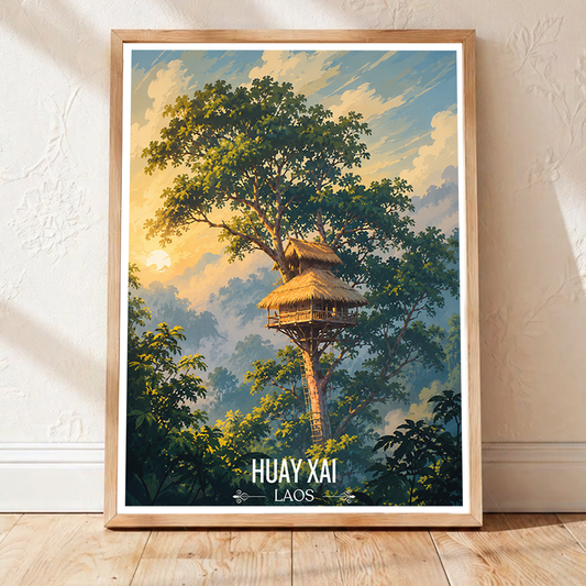 Huay Xai - Laos - Travel Art Wall Decor Poster Print - Art Print - Travel Art Poster