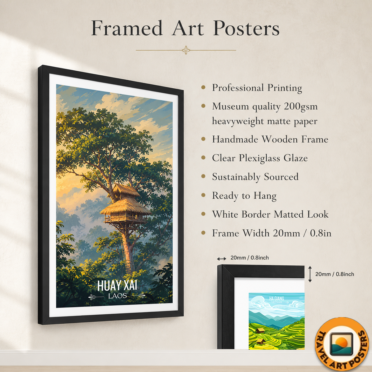 Huay Xai - Laos - Travel Art Wall Decor Poster Print - Art Print - Travel Art Poster