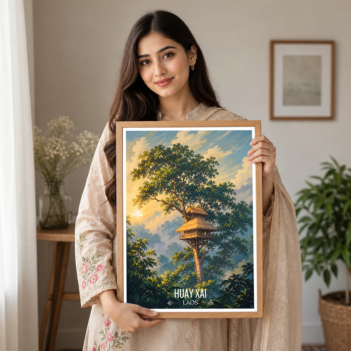 Huay Xai - Laos - Travel Art Wall Decor Poster Print - Art Print - Travel Art Poster