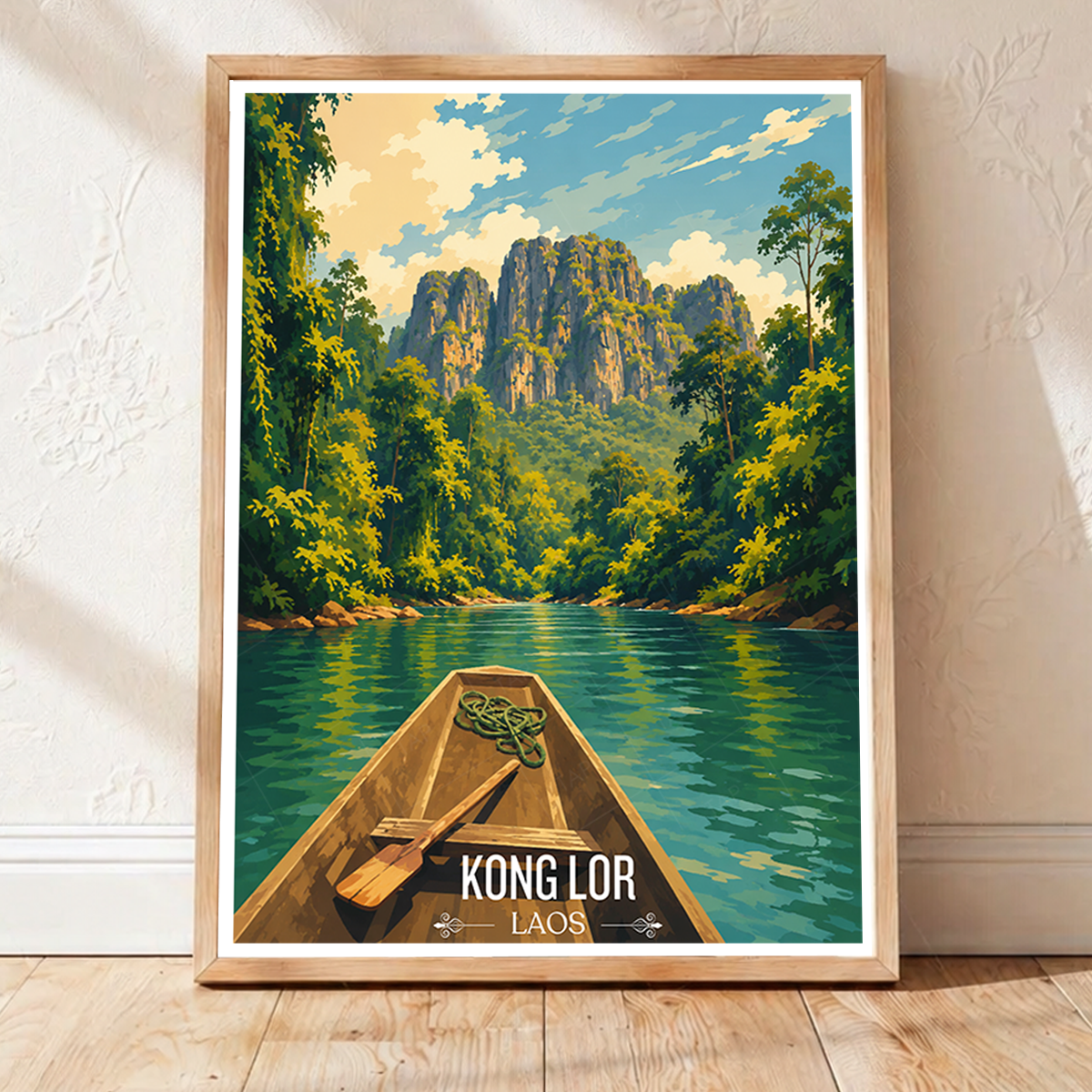 Kong Lor - Laos - Travel Art Wall Decor Poster Print - Art Print - Travel Art Poster