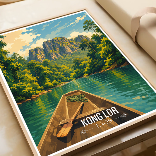 Kong Lor - Laos - Travel Art Wall Decor Poster Print - Art Print - Travel Art Poster