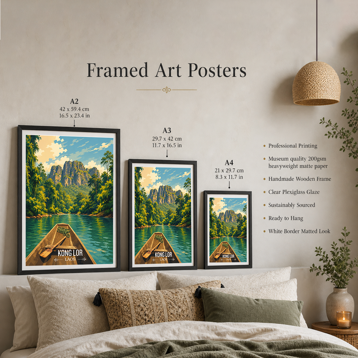 Kong Lor - Laos - Travel Art Wall Decor Poster Print - Art Print - Travel Art Poster