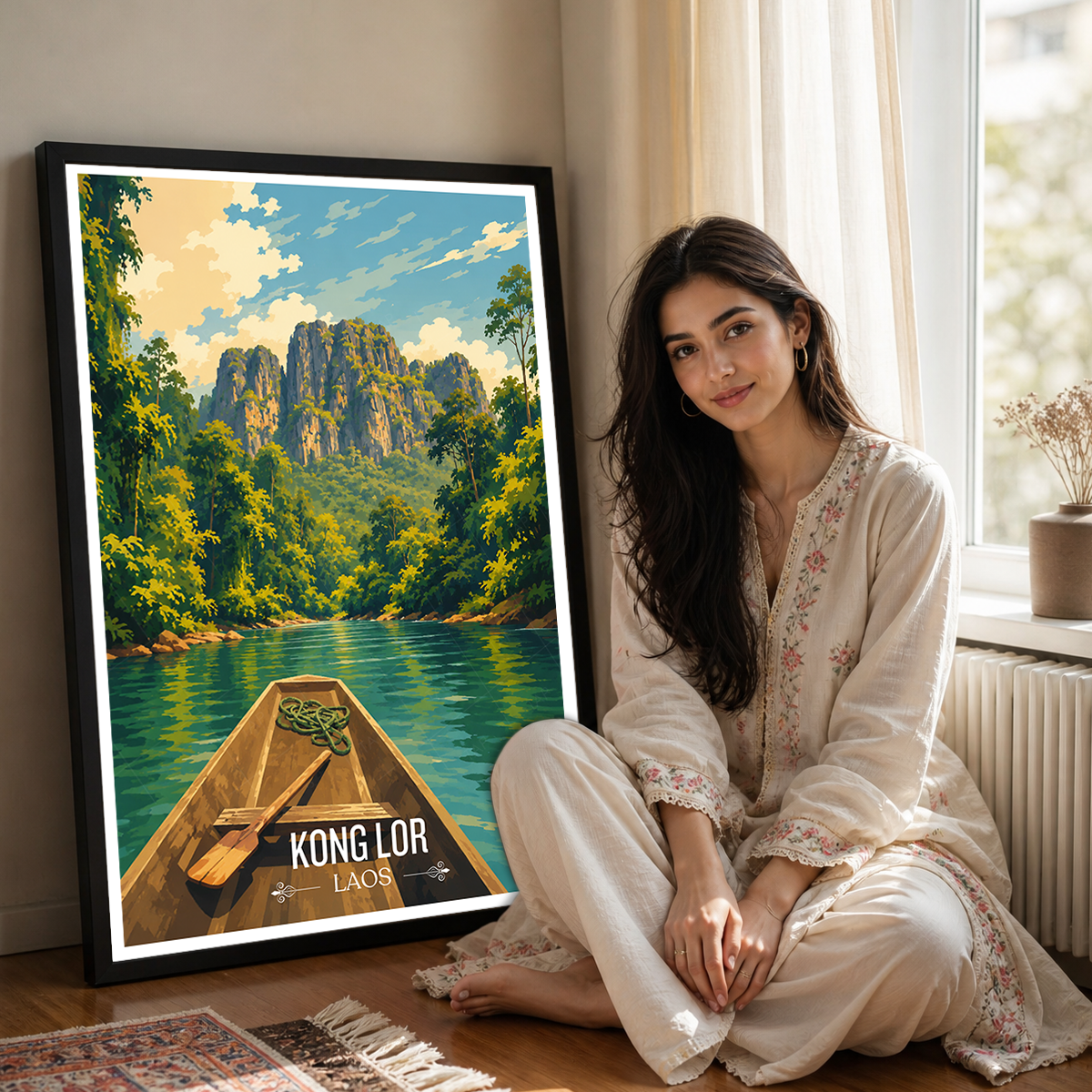 Kong Lor - Laos - Travel Art Wall Decor Poster Print - Art Print - Travel Art Poster