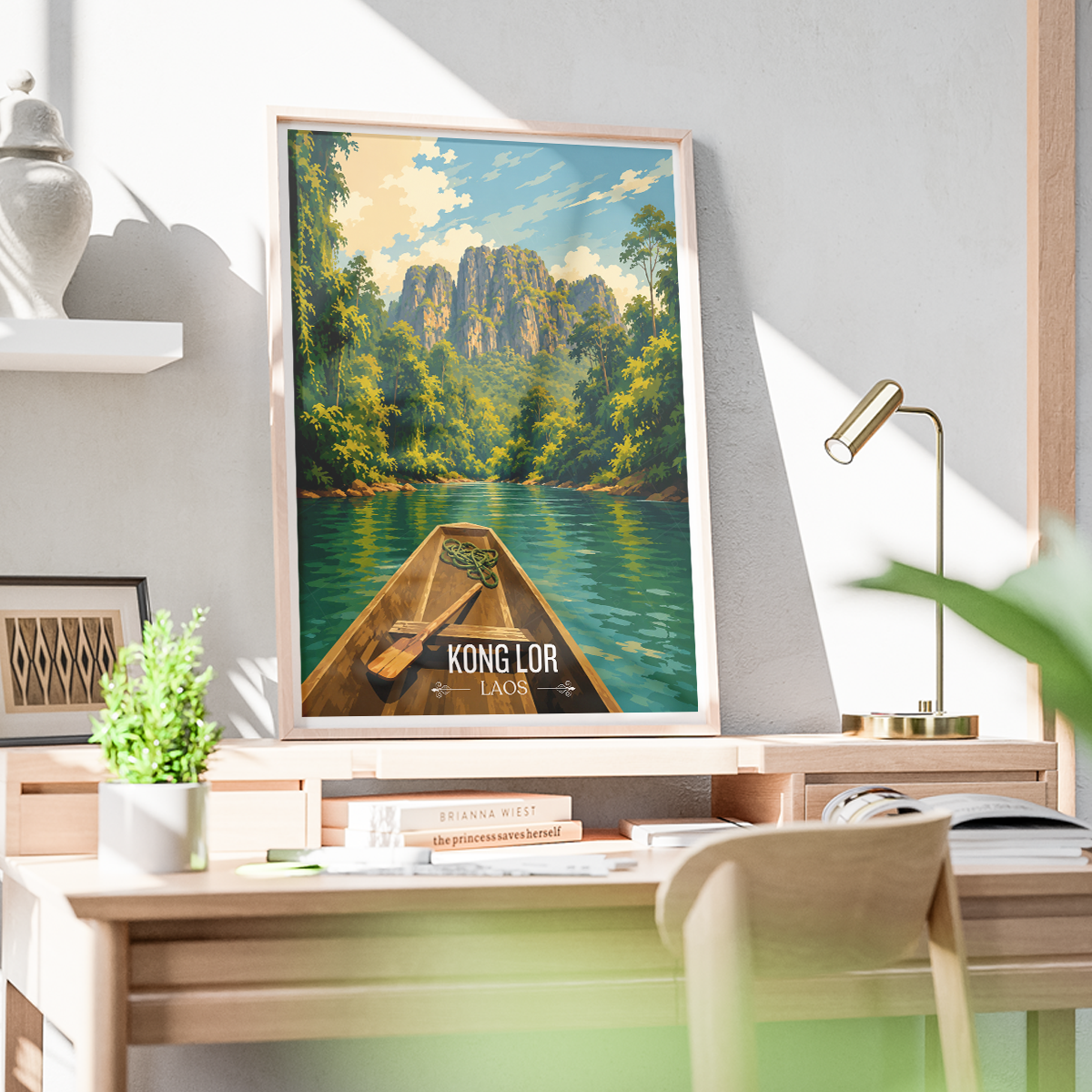Kong Lor - Laos - Travel Art Wall Decor Poster Print - Art Print - Travel Art Poster
