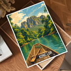 Kong Lor - Laos - Travel Art Wall Decor Poster Print - Art Print - Travel Art Poster