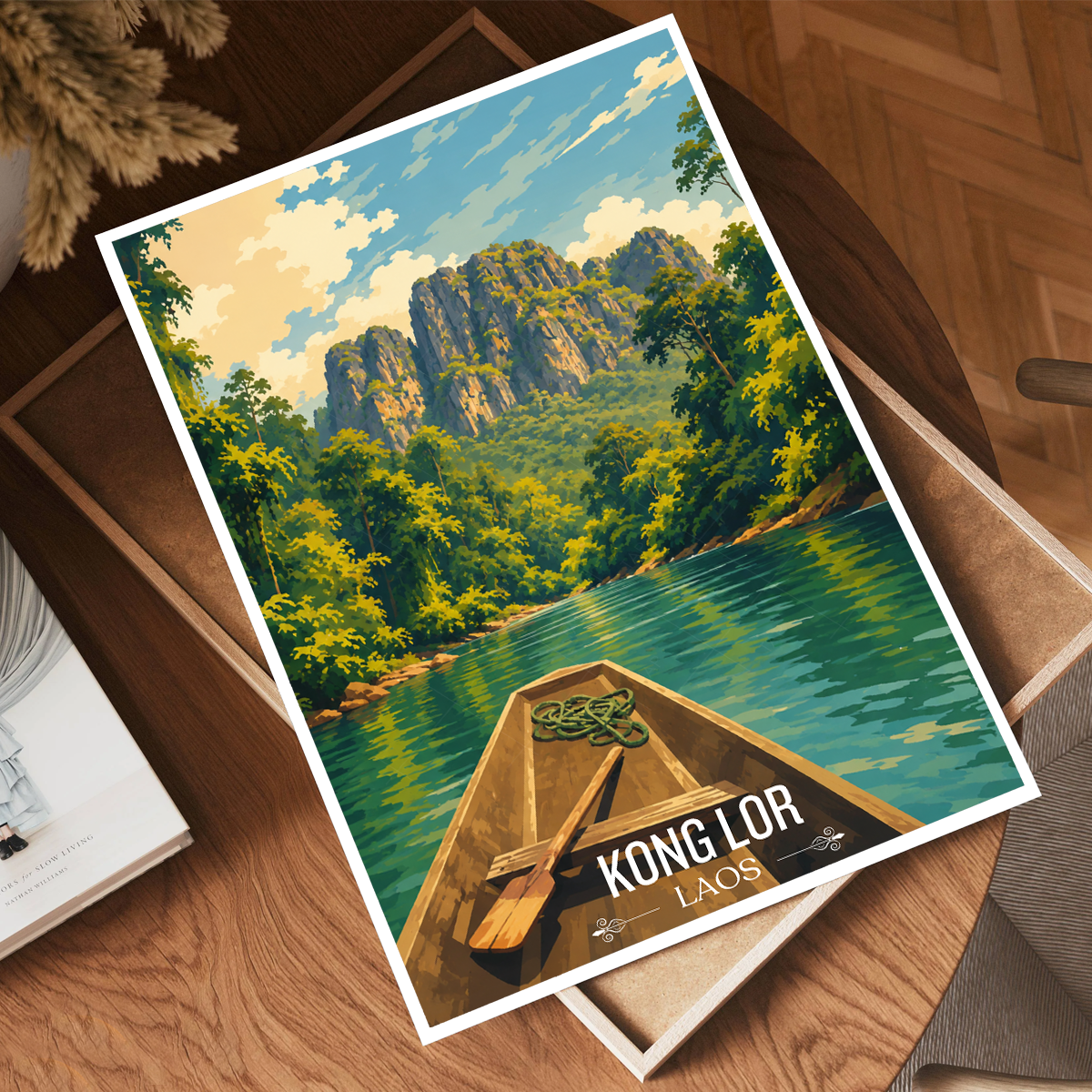 Kong Lor - Laos - Travel Art Wall Decor Poster Print - Art Print - Travel Art Poster