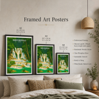 Kuang Si Waterfalls - Laos - Travel Art Wall Decor Poster Print - Art Print - Travel Art Poster