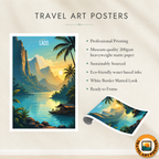 Laos - Travel Art Wall Decor Poster Print - Art Print - Travel Art Poster