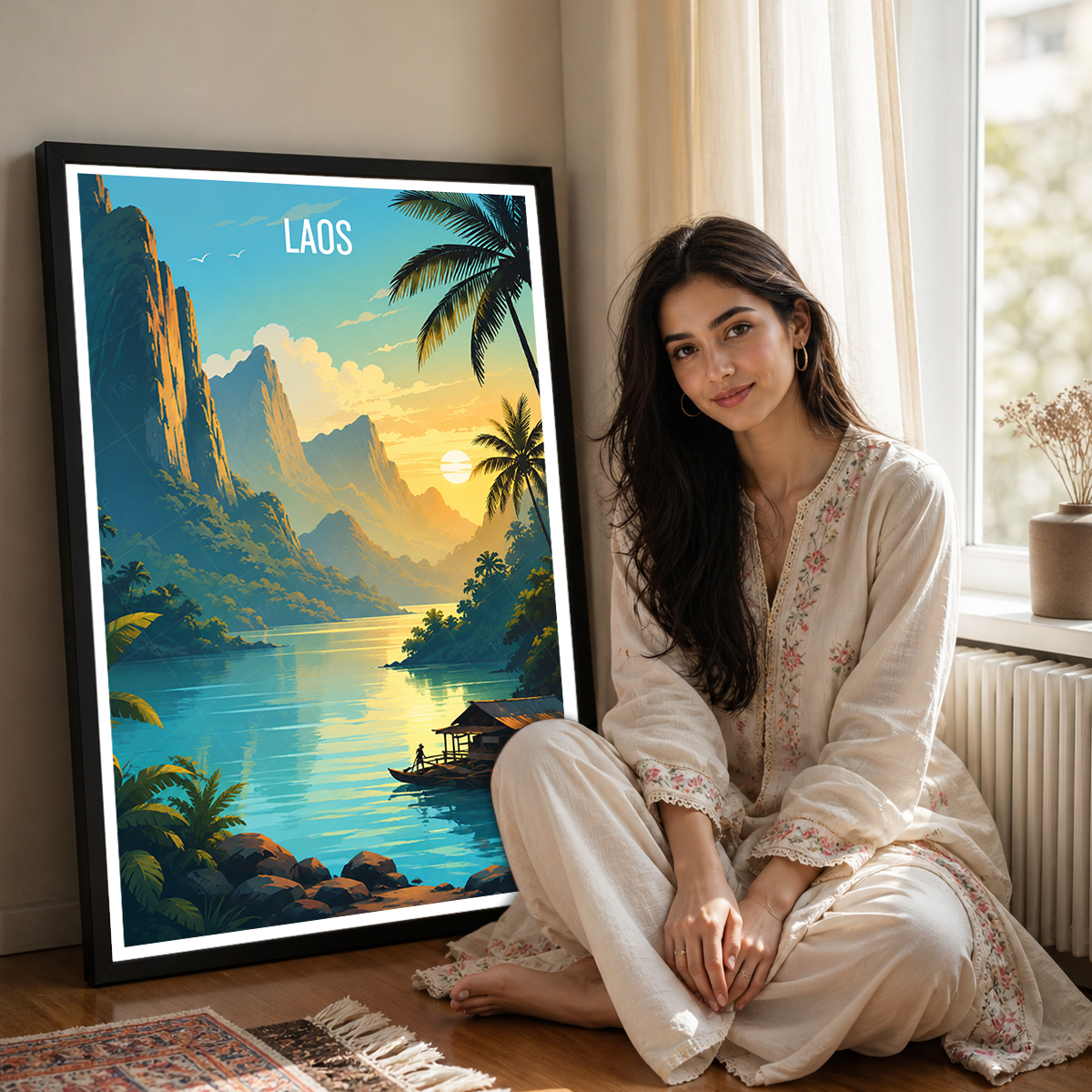 Laos - Travel Art Wall Decor Poster Print - Art Print - Travel Art Poster