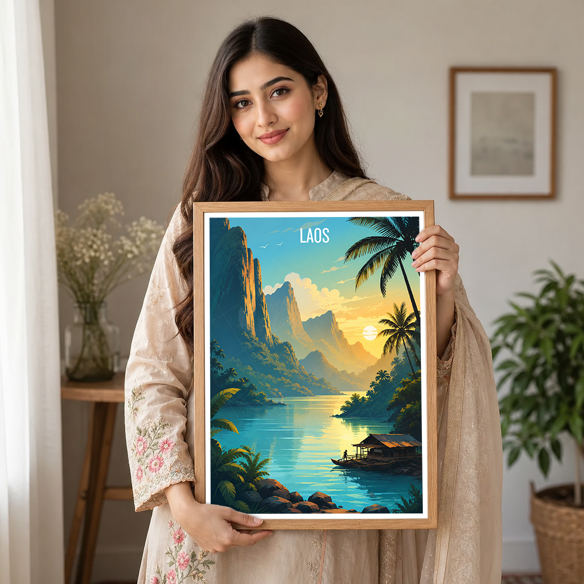 Laos - Travel Art Wall Decor Poster Print - Art Print - Travel Art Poster