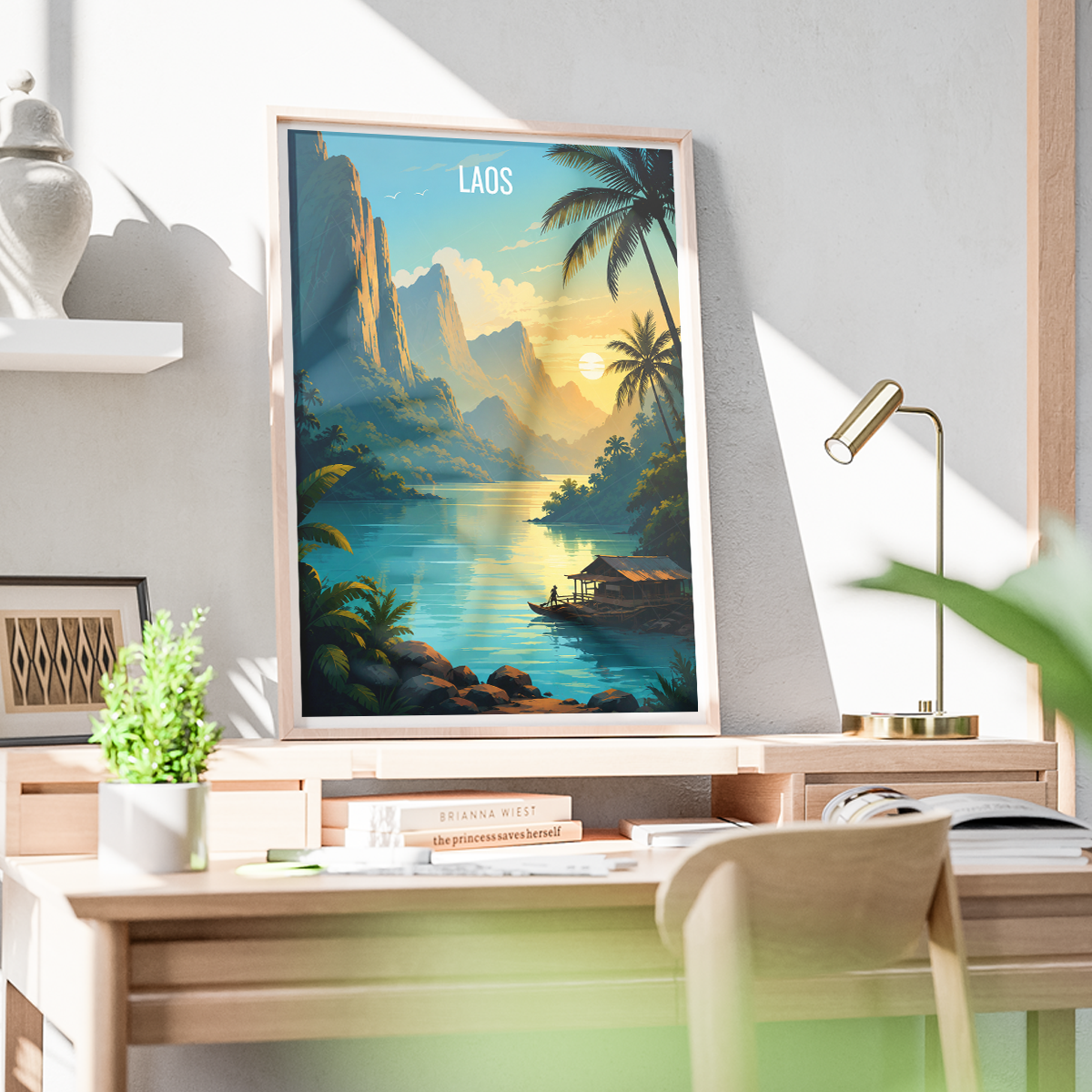 Laos - Travel Art Wall Decor Poster Print - Art Print - Travel Art Poster