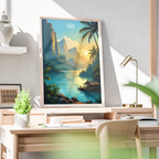 Laos - Travel Art Wall Decor Poster Print - Art Print - Travel Art Poster