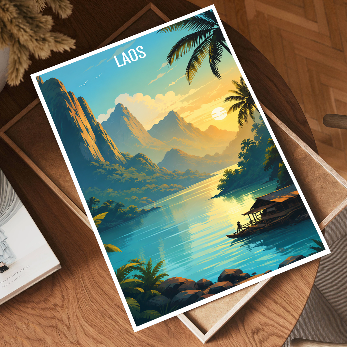 Laos - Travel Art Wall Decor Poster Print - Art Print - Travel Art Poster