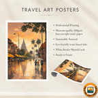 Laos - Land of Elephants - Travel Art Wall Decor Poster Print - Art Print - Travel Art Poster