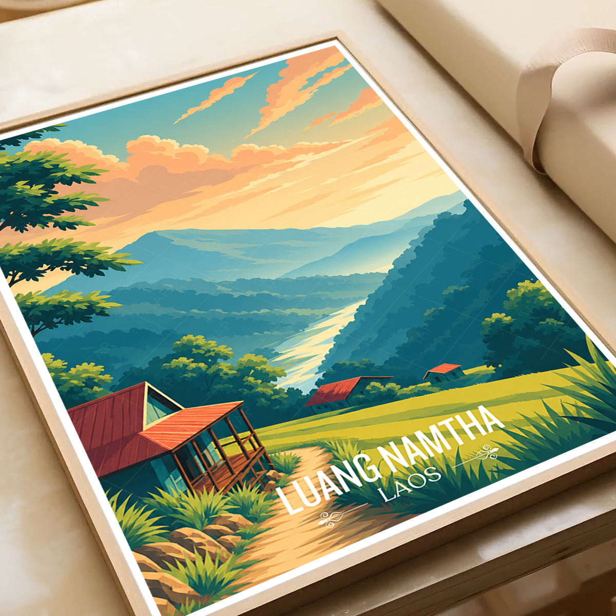 Luang Namtha - Laos - Travel Art Wall Decor Poster Print - Art Print - Travel Art Poster