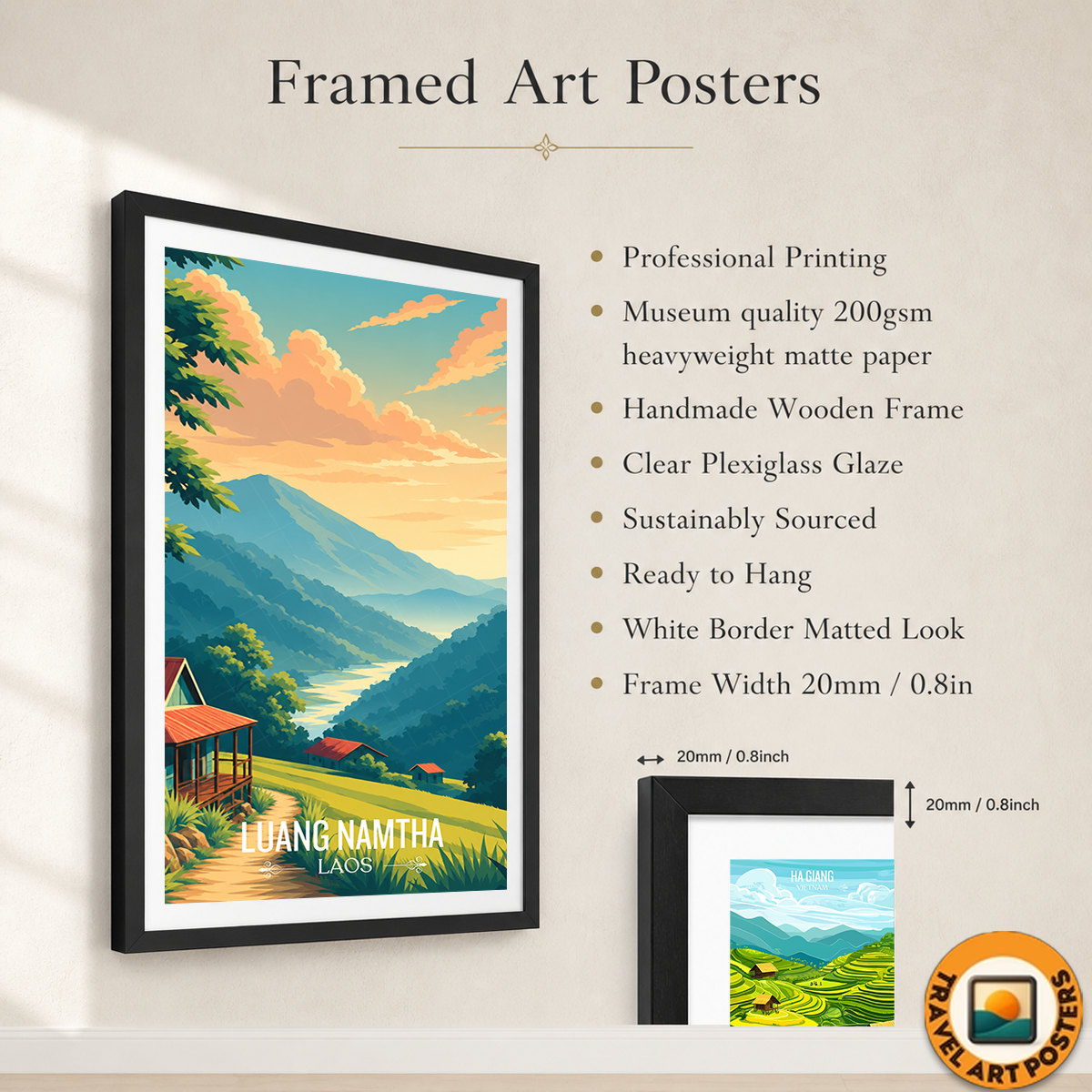 Luang Namtha - Laos - Travel Art Wall Decor Poster Print - Art Print - Travel Art Poster