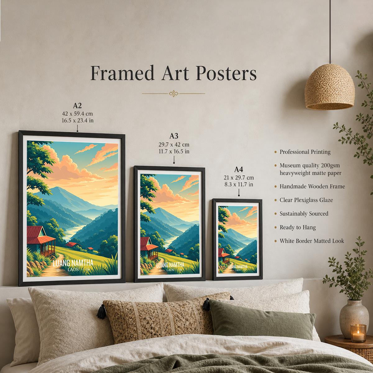 Luang Namtha - Laos - Travel Art Wall Decor Poster Print - Art Print - Travel Art Poster