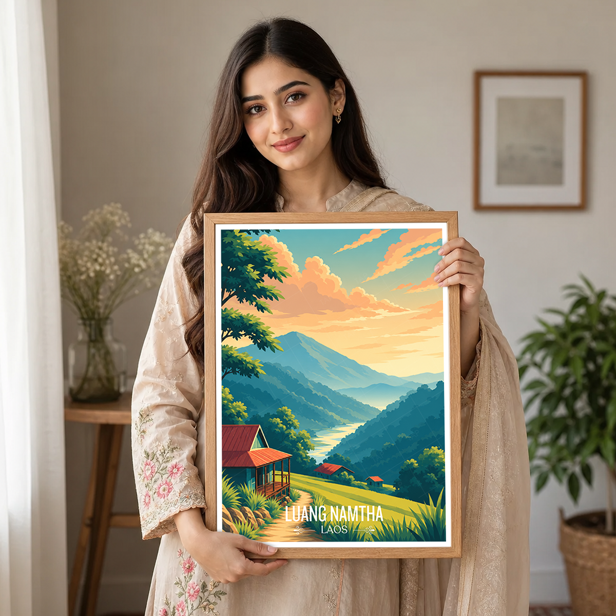 Luang Namtha - Laos - Travel Art Wall Decor Poster Print - Art Print - Travel Art Poster
