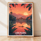 Luang Prabang - Laos - Travel Art Wall Decor Poster Print - Art Print - Travel Art Poster