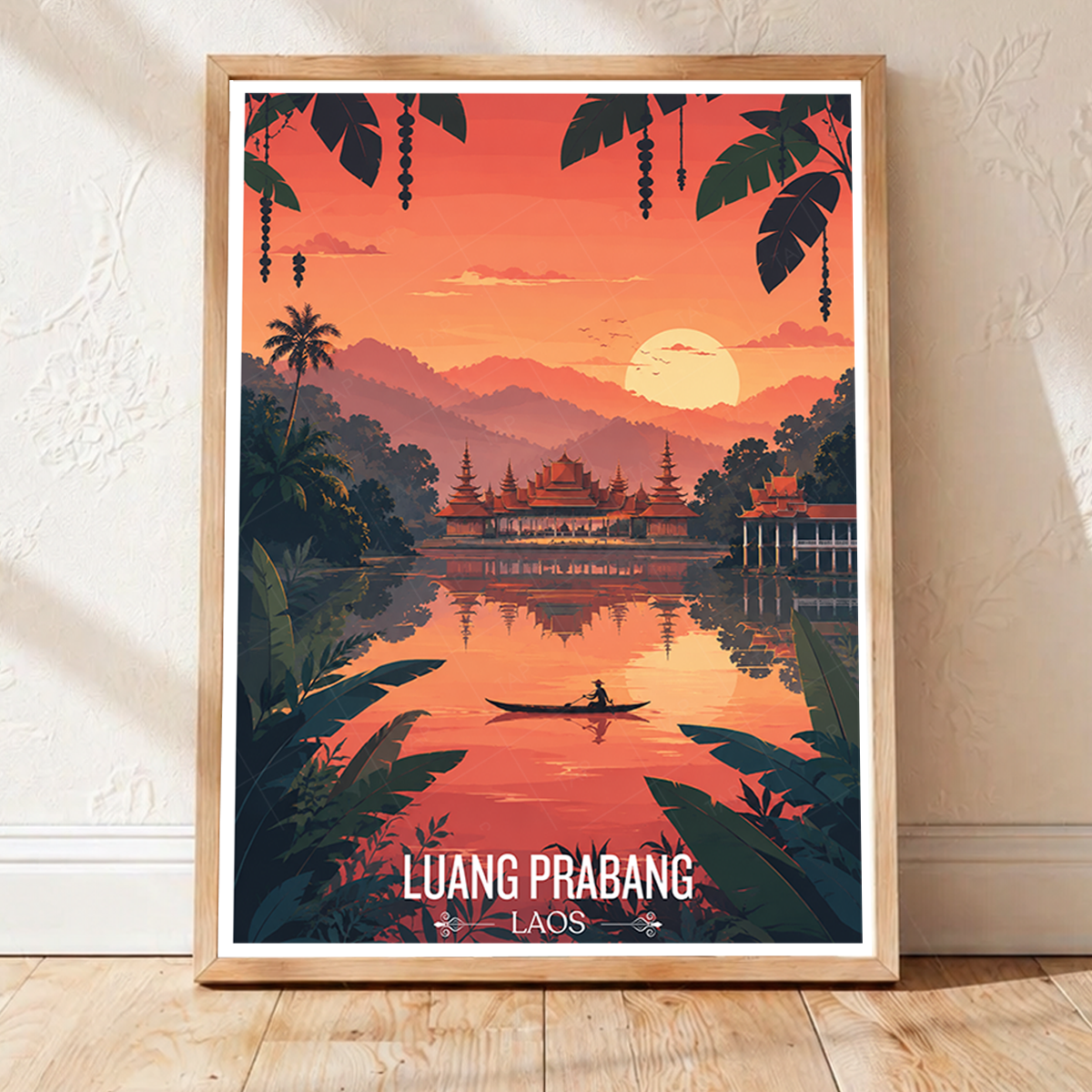 Luang Prabang - Laos - Travel Art Wall Decor Poster Print - Art Print - Travel Art Poster