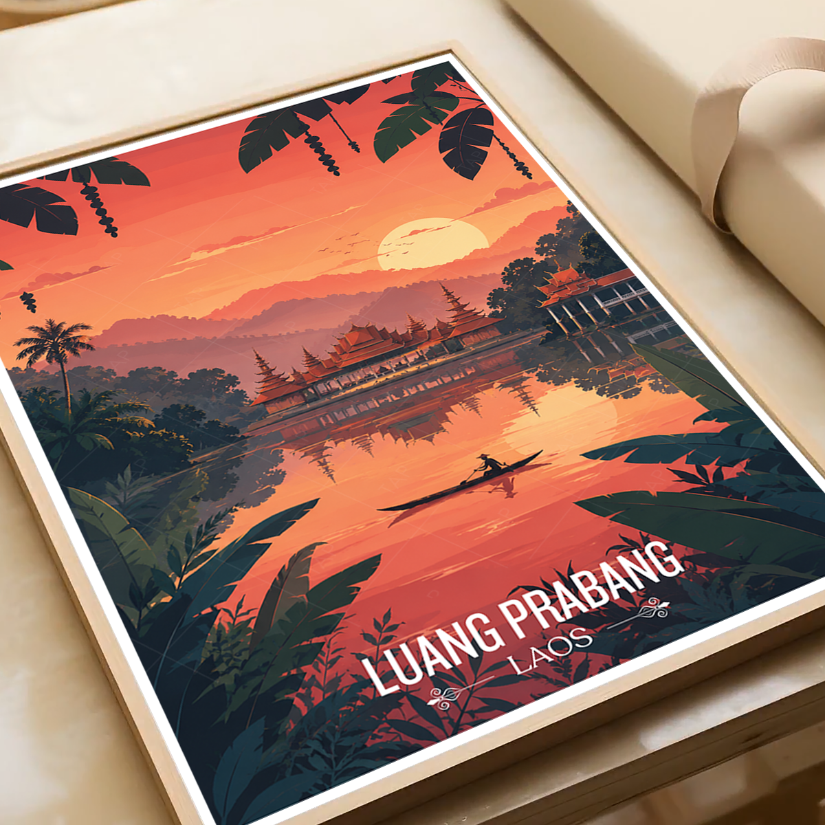Luang Prabang - Laos - Travel Art Wall Decor Poster Print - Art Print - Travel Art Poster