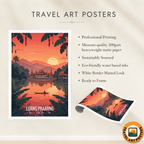 Luang Prabang - Laos - Travel Art Wall Decor Poster Print - Art Print - Travel Art Poster