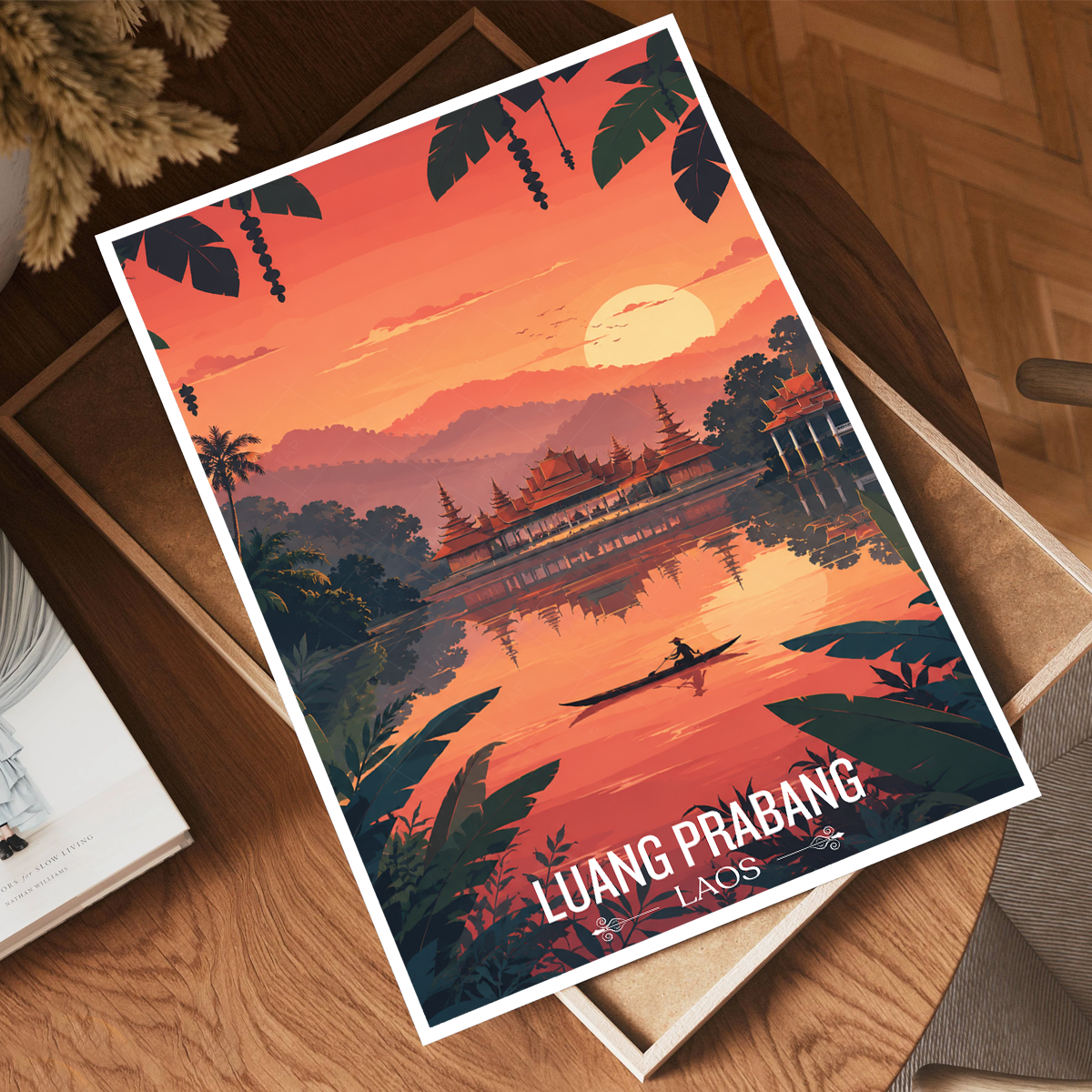 Luang Prabang - Laos - Travel Art Wall Decor Poster Print - Art Print - Travel Art Poster