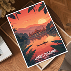 Luang Prabang - Laos - Travel Art Wall Decor Poster Print - Art Print - Travel Art Poster