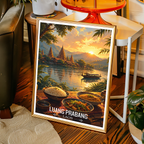 Luang Prabang City - Laos - Travel Art Wall Decor Poster Print - Art Print - Travel Art Poster