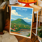Mount Phousi - Laos - Travel Art Wall Decor Poster Print - Art Print - Travel Art Poster
