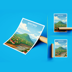 Mount Phousi - Laos - Travel Art Wall Decor Poster Print - Art Print - Travel Art Poster