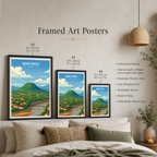 Mount Phousi - Laos - Travel Art Wall Decor Poster Print - Art Print - Travel Art Poster