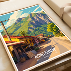 Nong Khiaw - Laos - Travel Art Wall Decor Poster Print - Art Print - Travel Art Poster