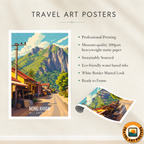 Nong Khiaw - Laos - Travel Art Wall Decor Poster Print - Art Print - Travel Art Poster