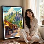 Nong Khiaw - Laos - Travel Art Wall Decor Poster Print - Art Print - Travel Art Poster