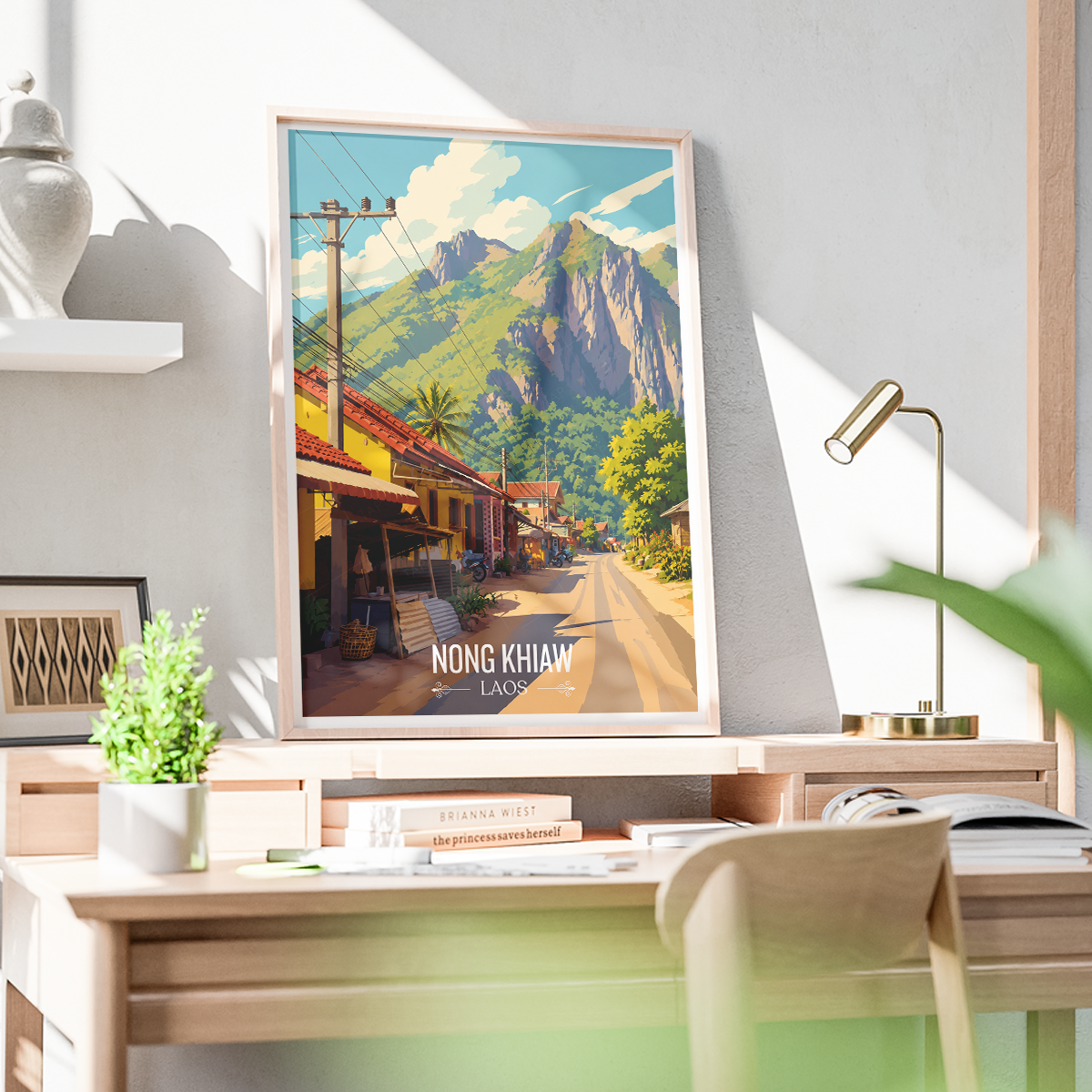 Nong Khiaw - Laos - Travel Art Wall Decor Poster Print - Art Print - Travel Art Poster
