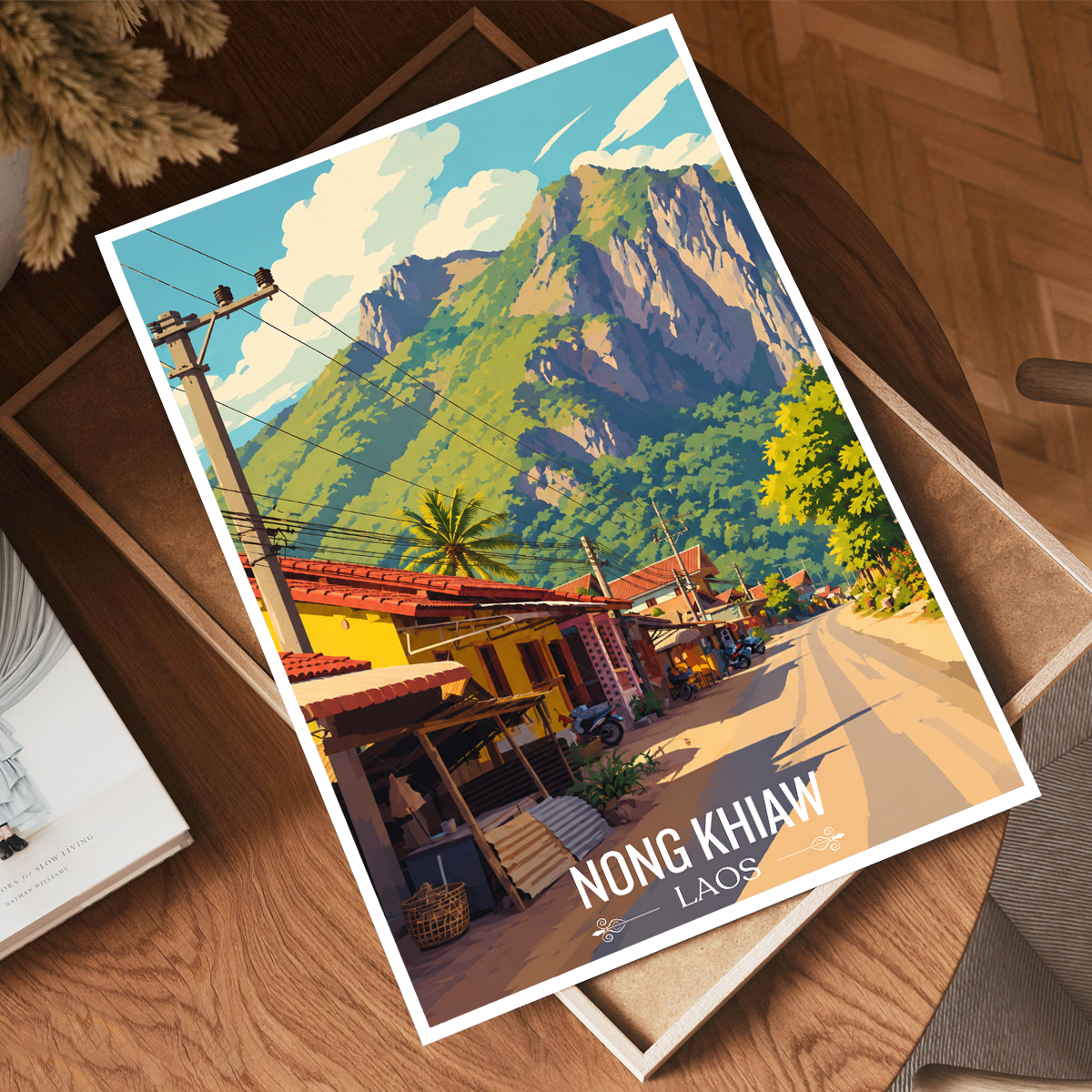 Nong Khiaw - Laos - Travel Art Wall Decor Poster Print - Art Print - Travel Art Poster