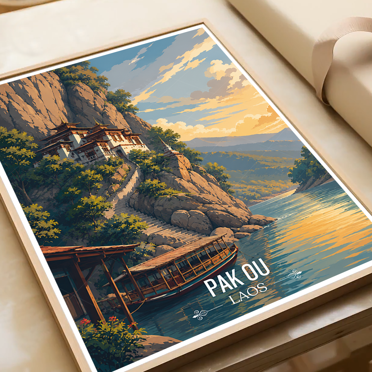Pak Ou - Laos - Travel Art Wall Decor Poster Print - Art Print - Travel Art Poster