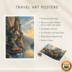 Pak Ou - Laos - Travel Art Wall Decor Poster Print - Art Print - Travel Art Poster