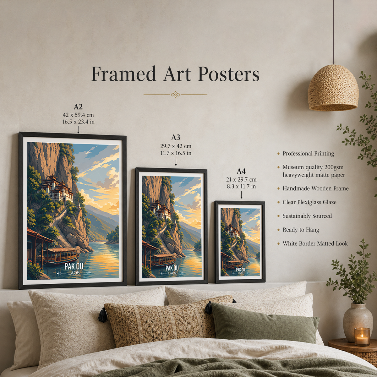 Pak Ou - Laos - Travel Art Wall Decor Poster Print - Art Print - Travel Art Poster