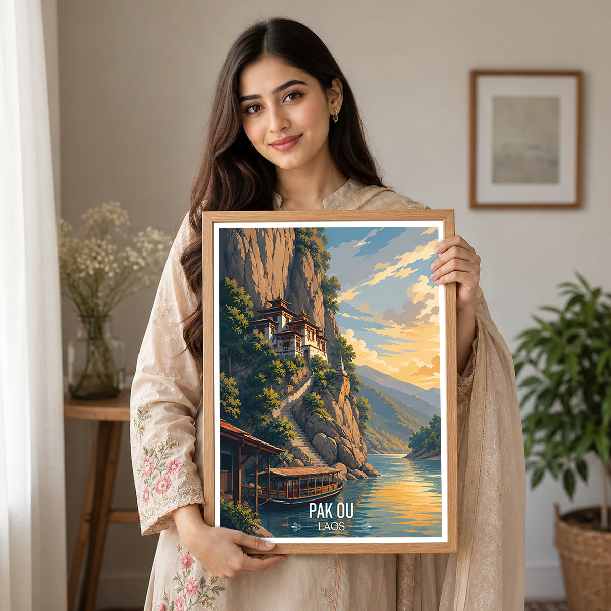 Pak Ou - Laos - Travel Art Wall Decor Poster Print - Art Print - Travel Art Poster