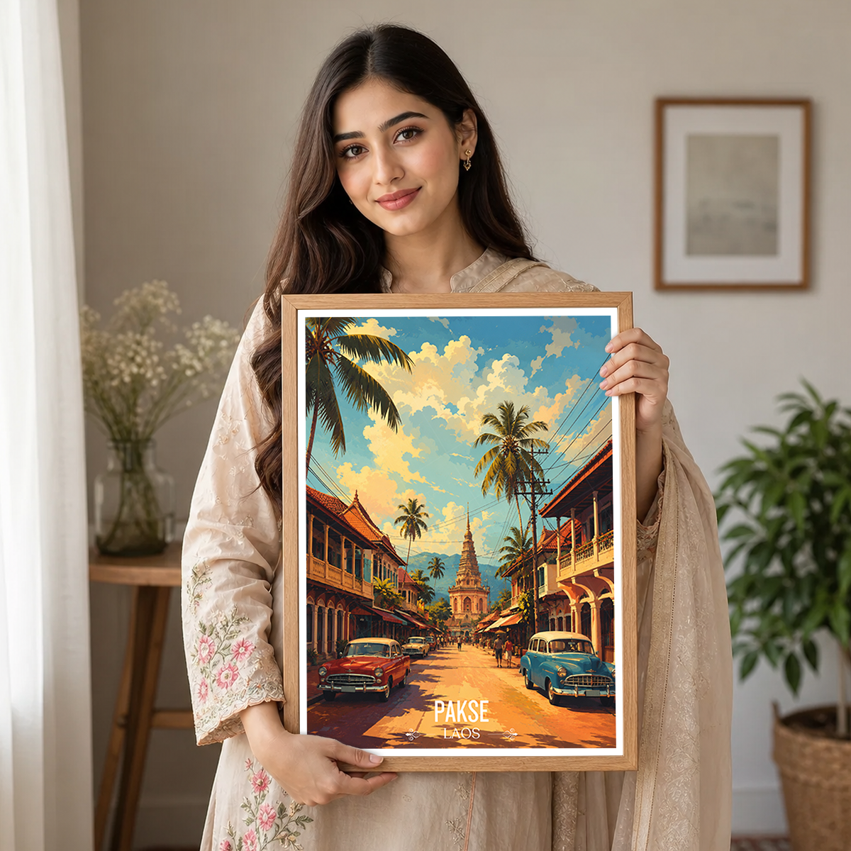 Pakse - Laos - Travel Art Wall Decor Poster Print - Art Print - Travel Art Poster
