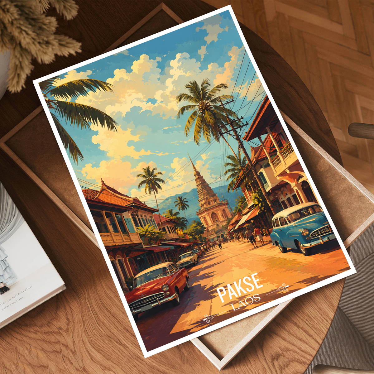 Pakse - Laos - Travel Art Wall Decor Poster Print - Art Print - Travel Art Poster