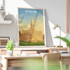 Pha That Luang - Laos - Travel Art Wall Decor Poster Print - Art Print - Travel Art Poster