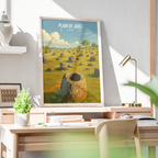 Plain of Jars - Laos - Travel Art Wall Decor Poster Print - Art Print - Travel Art Poster