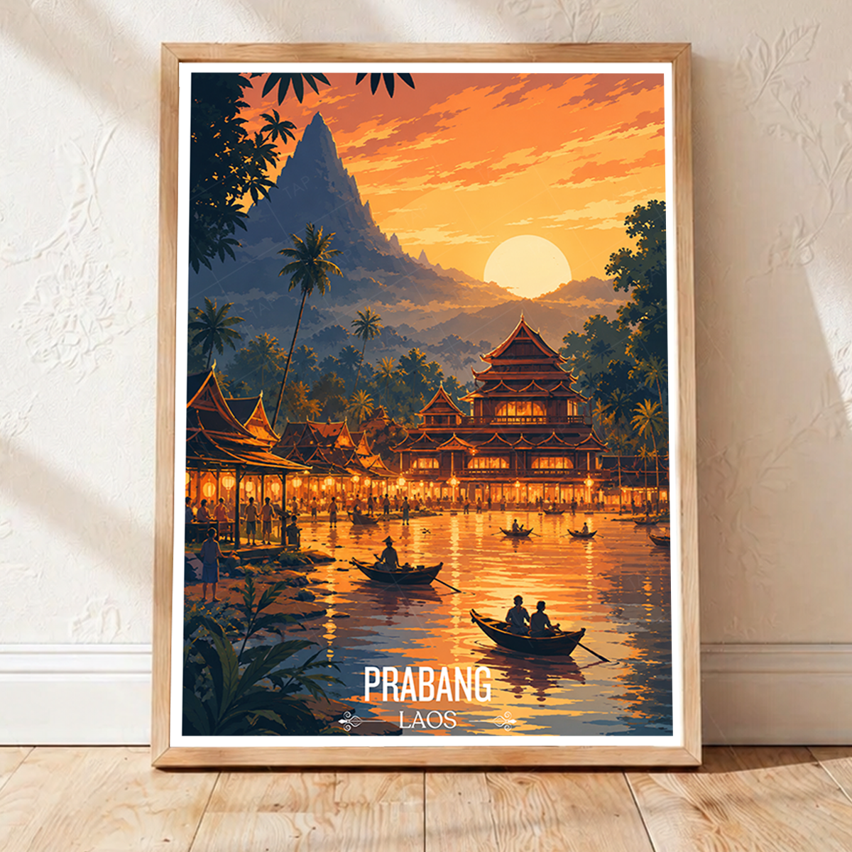 Prabang - Laos - Travel Art Wall Decor Poster Print - Art Print - Travel Art Poster