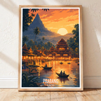 Prabang - Laos - Travel Art Wall Decor Poster Print - Art Print - Travel Art Poster