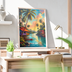 Si Phan Don - Laos - Travel Art Wall Decor Poster Print - Art Print - Travel Art Poster