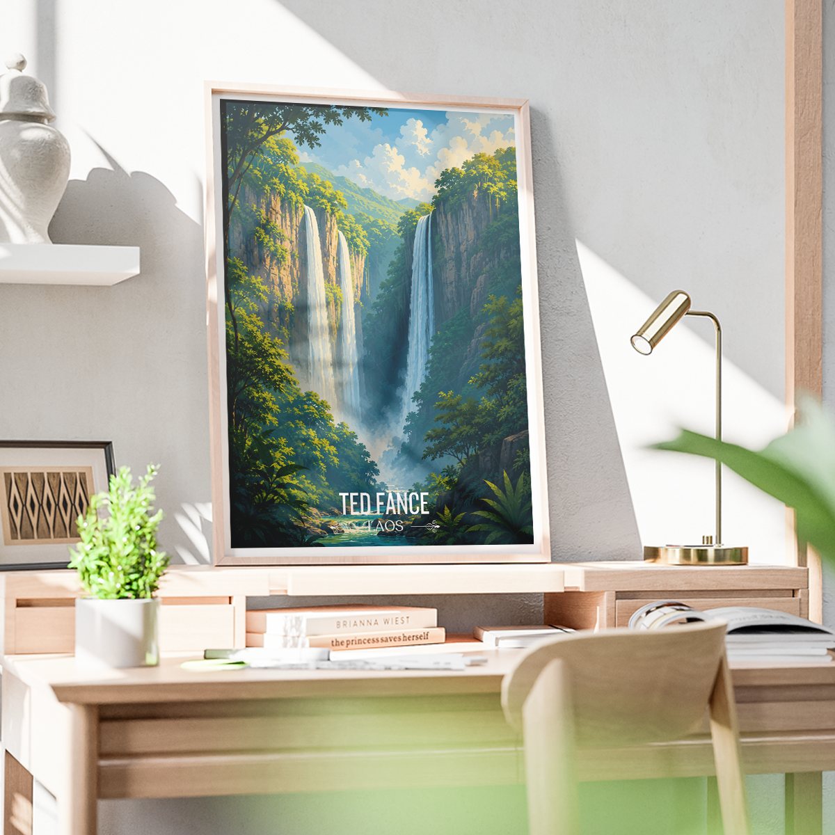 Ted Fane - Laos - Travel Art Wall Decor Poster Print - Art Print - Travel Art Poster