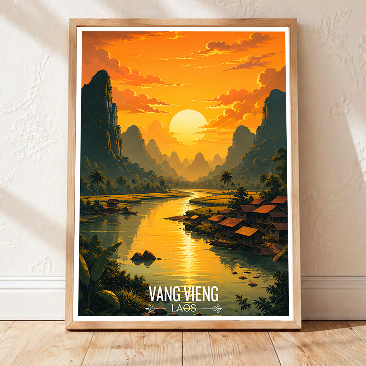 Vang Vieng - Laos - Travel Art Wall Decor Poster Print - Art Print - Travel Art Poster